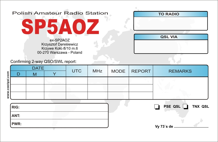 QSL backside sample 30